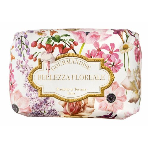 Натуральное мыло с цветочным ароматом Gourmandise Savon Parfume Bellezza Floreale