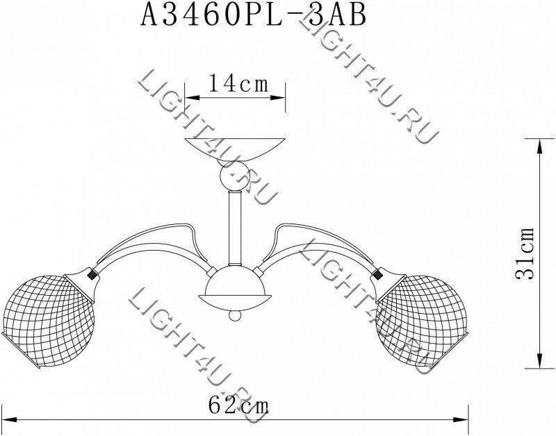 Люстра Arte Lamp WILLOW A3461PL-3AB - фото №20