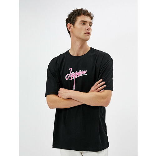 фото Футболка koton, размер l, черный