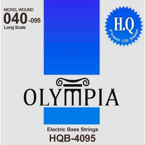 olympia hqb45100rc струны для бас гитары средне лёгкого натяжения обмотка из никеля круглый корд Olympia HQB4095 - Струны для бас-гитары лёгкого натяжения, обмотка из никеля (40 - 60 - 75 - 95)