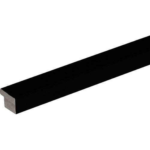 Завершающая рейка черная гладкая 22х16х2900 мм