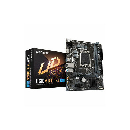 Материнская плата Gigabyte H610M K DDR4 Soc-1700 Intel H610 2xDDR4 mATX AC97 8ch71 GbLANHDMI 897900₽