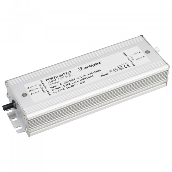 Arlight Блок питания ARPV-24150-B1 (24V, 6,3A, 150W) (IP67 Металл, 3 года)