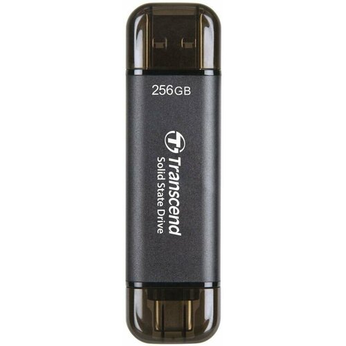 Внешний жесткий диск Transcend USB-C 256Gb серый (TS256GESD310C) внешний жесткий диск 512gb transcend ts512gesd310c серый usb c