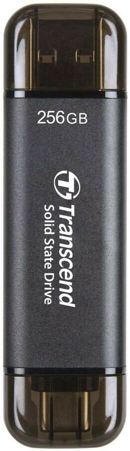 Внешний жесткий диск Transcend USB-C 256Gb серый (TS256GESD310C)