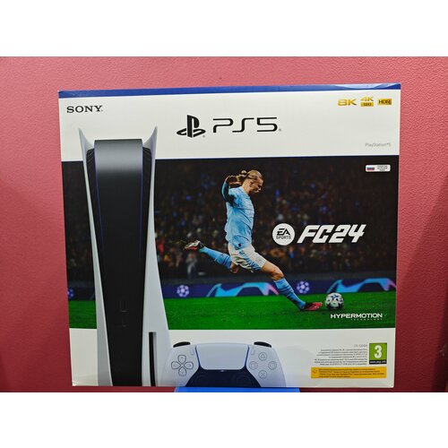 Игровая приставка Sony PlayStation 5 CFI-1208A, с дисководом, 825 ГБ SSD, FIFA 2024