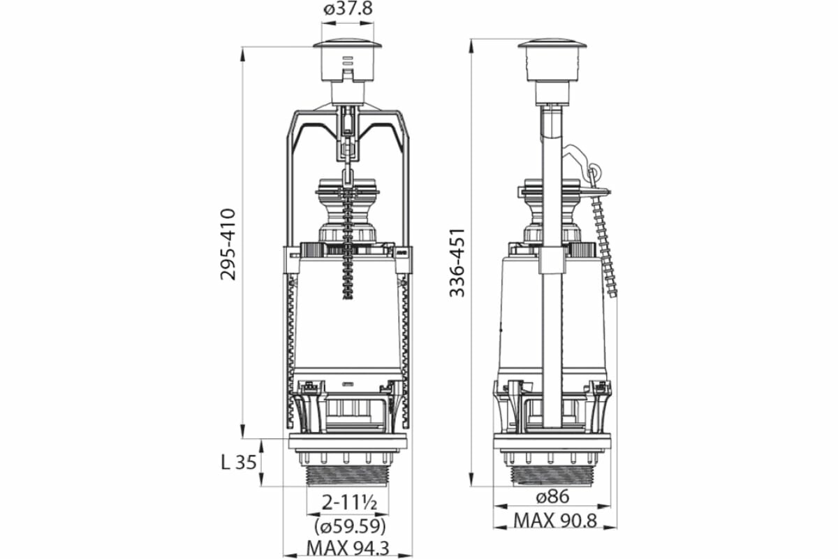 IDDIS Выпускной одноуровневый клапан, , F012400-0008 — фото 1