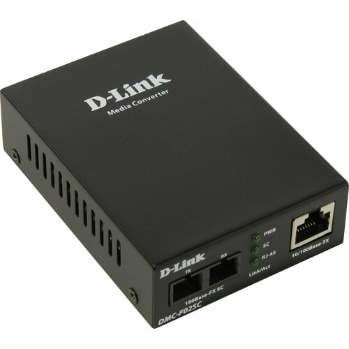 Медиаконвертер D-Link DMC-F02SC/B1A медиаконвертер d link dmc f15sc b1a