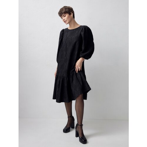 фото Платье pompa, размер 48, черный