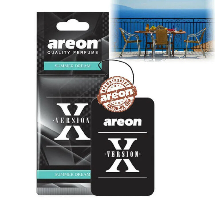 Автомобильный ароматизатор "AREON X-Version", 5 штук, аромат "Summer Dream"