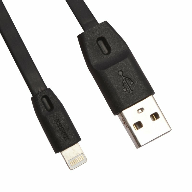 USB Дата-кабель Remax Full Speed для смартфона Apple Lightning 8-pin 1 метр черный