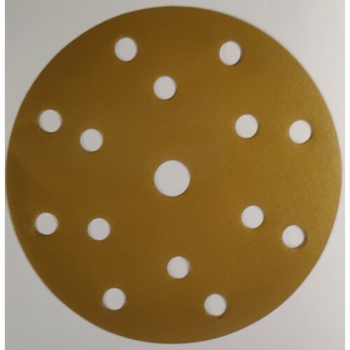 Набор Шлифовальных кругив BRUSHTEX (25 штук) на липучке SANDPAPER диаметром 150 мм 15 отверстий с зернистостью по 5 штук 40,80,120,240,320