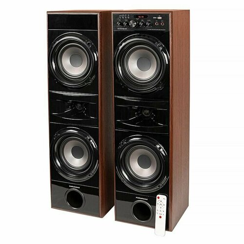 Акустическая колонка NAKATOMI OS-71 BROWN 100W RMS Bluetooth FM USB Караоке ДУ 2750900₽