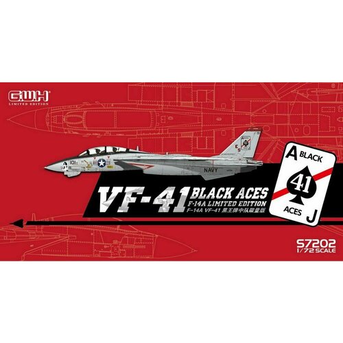 Сборная модель US Navy F-14A VF-41 Black Aces