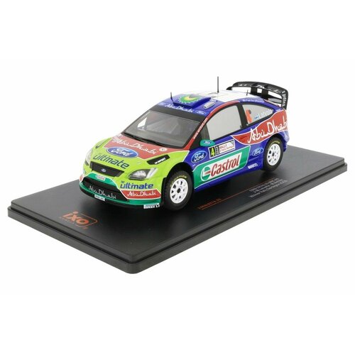 коллекционная модель ford focus 2008 г abu dhabi wrt масштаб 1 32 bburago 18 41017 Ford Focus RS WRC #4 Ford WRT Latvala/Anttila победитель Rally Sardinia 2009, масштабная модель коллекционная