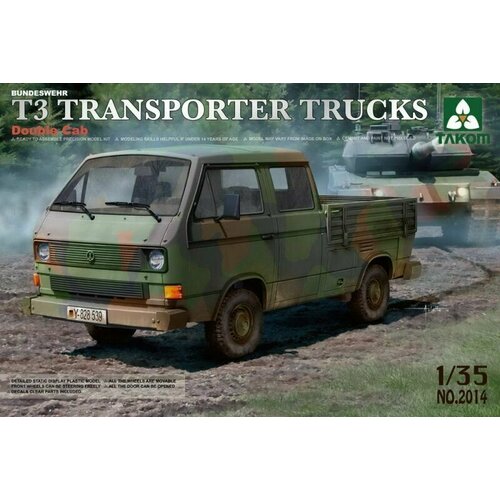 Сборная модель Bundeswehr T3 Transporter Double Cab комплект адаптеров на toyota hilux 4 dr double cab 05 15 vigo 4 dr double cab 04 15 5091 511100