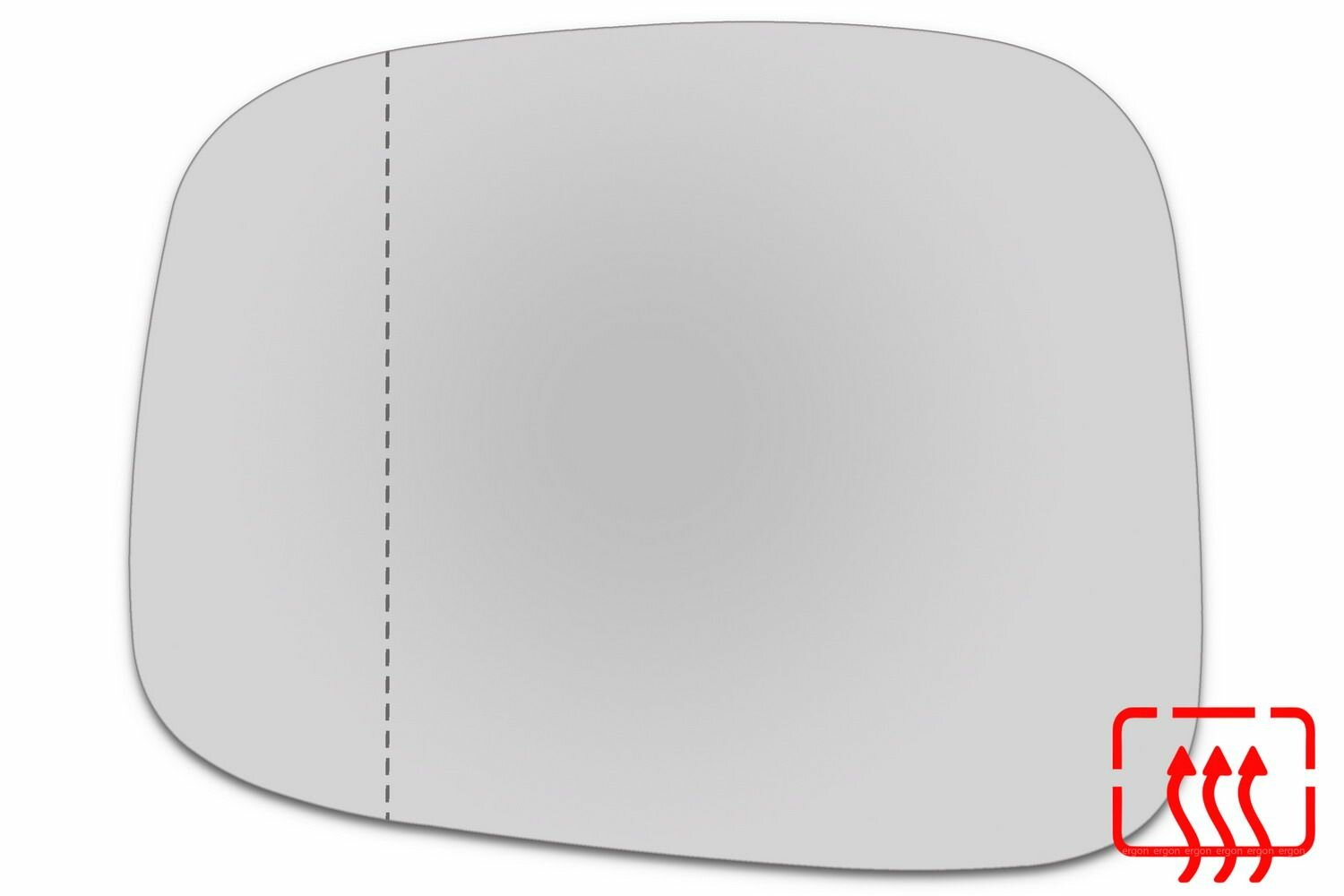 Зеркальный элемент левый OPEL Frontera B (98-03) асферика нейтральный с обогревом