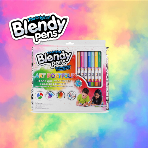 Набор фломастеров Blendy pens 14 шт. хамелеоны и аэрограф Разноцветный 27 см