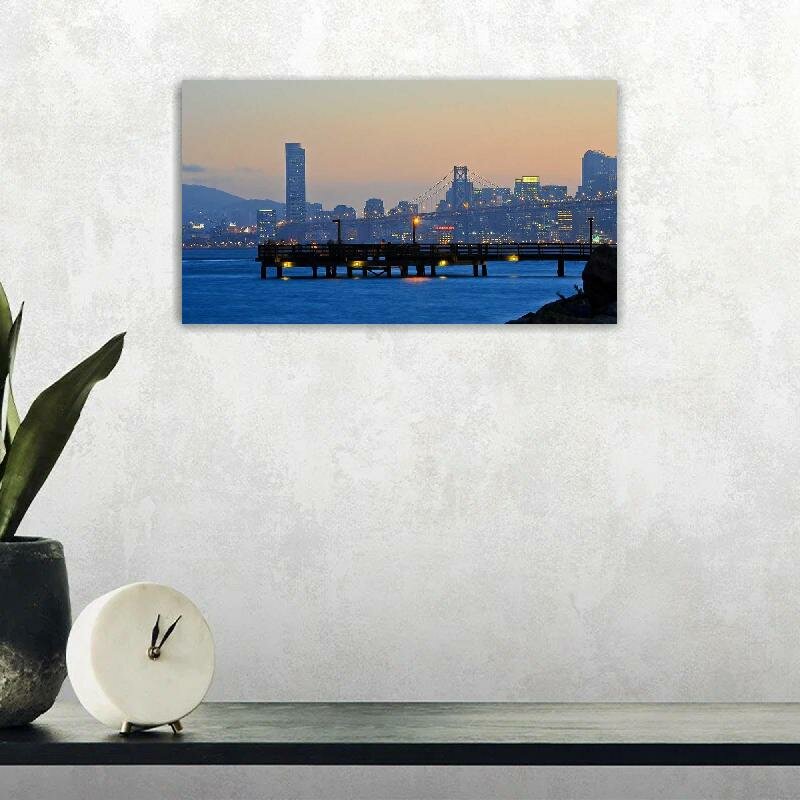 Картина на холсте 60x110 LinxOne "San francisco, port of" интерьерная для дома / на стену / на кухню / с подрамником