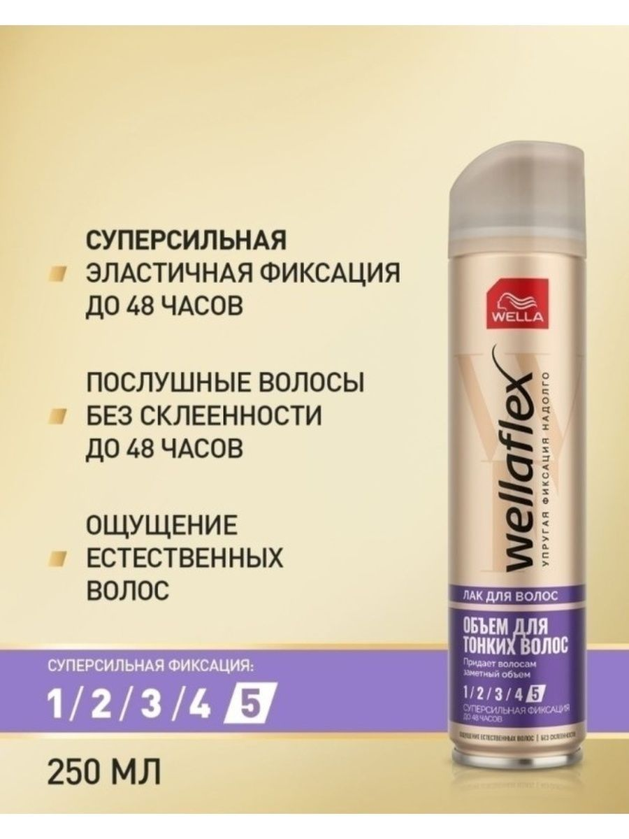 Лак для волос Wellaflex Объем для тонких волос Суперсильная фиксация 250мл Interspray - фото №7