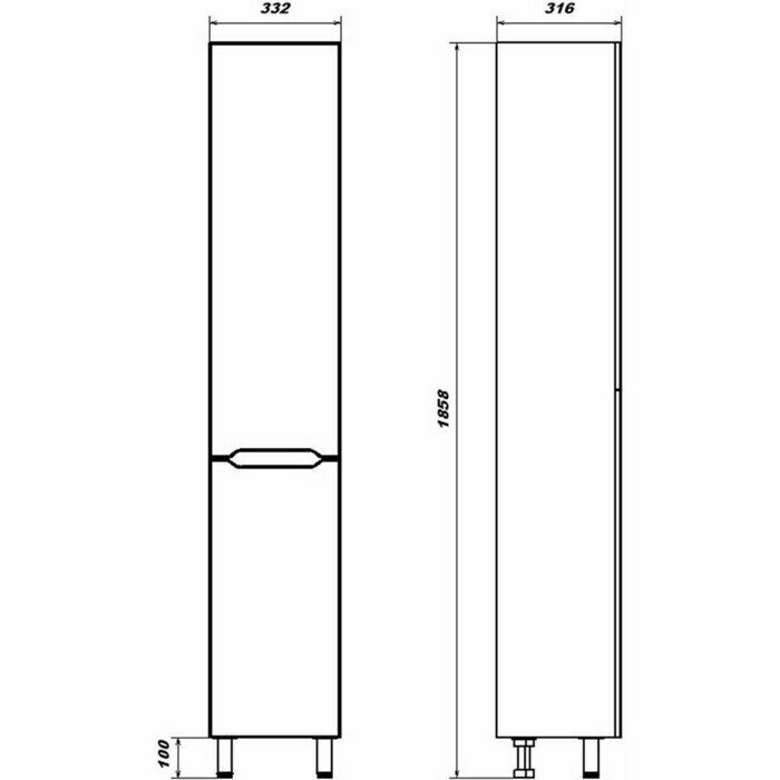 Пенал Sanstar Лайн 35х185 белый (134.1-3.5.1.)