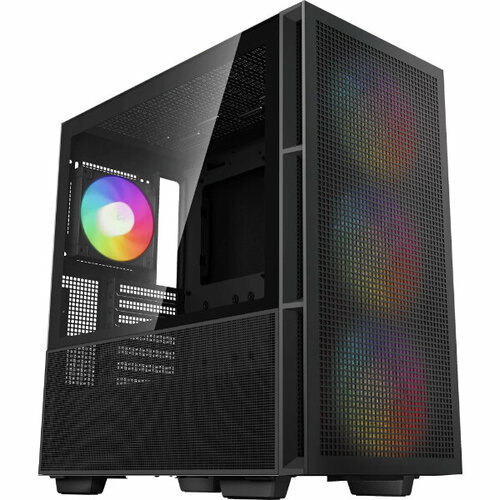 Корпус компьютерный DeepCool CH560 Black (R-CH560-BKAPE4-G-1) (ATX, без БП, 2хUSB, с окном) корпус для компьютера deepcool ch560 wh atx без бп white