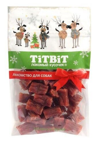 Лакомство для собак TITBIT колбаски телячьи, 80 г - фото №1