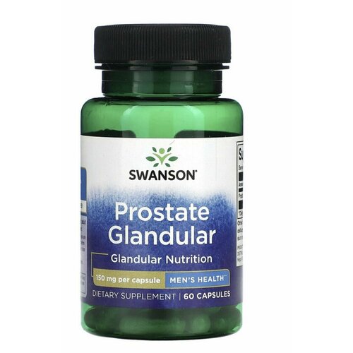 Swanson, Prostate Glandular, Экстракт предстательной железы,150 мг, 60 шт.