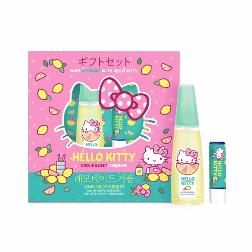 Hello Kitty Подарочный набор маленькой принцессы Lemonade bubbles туалетная вода и помада