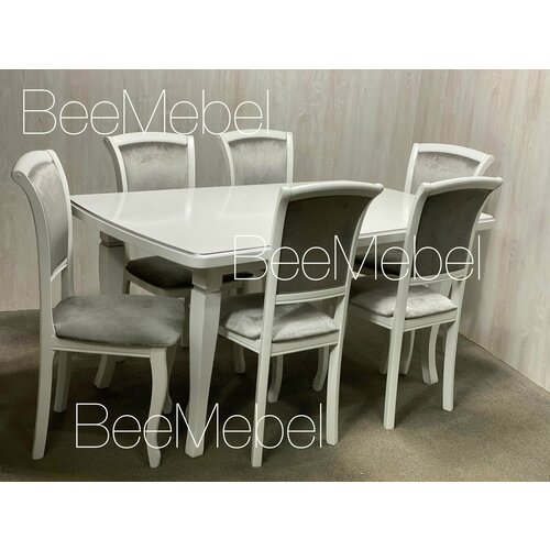 Обеденная группа, стол и 6 стульев. Кухонный стол и стулья. Стол и стулья для кухни.