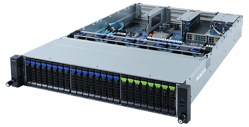 Серверная платформа Gigabyte R282-N81/2U/2x4189/ 32xDDR4-3200 RDIMM/LRDIMM/ 26x25"