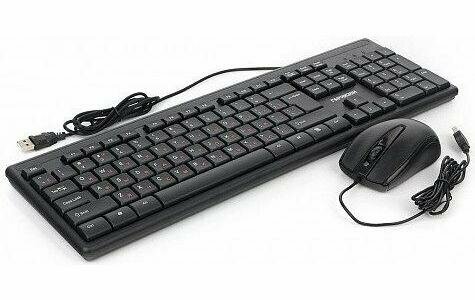 Гарнизон Комплект клавиатура + мышь GKS-126 {проводной, черный, 1,5 м, 104 кл, 2 кл + колесо-кнопка, 100DPI}