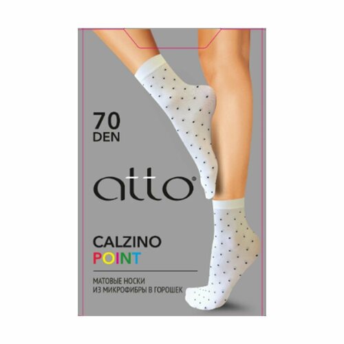 фото Носки atto, 70 den, размер onesize, белый