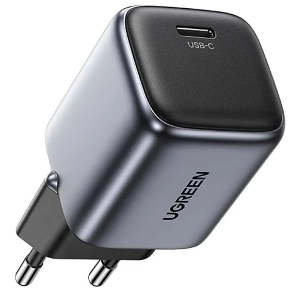 Сетевое зарядное устройство Ugreen CD318, 1 х USB C 20W PD GaN Fast Charger (90664), цвет черный