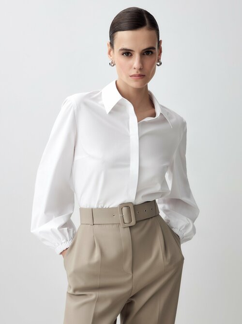 Блуза  Pompa, размер 42, белый