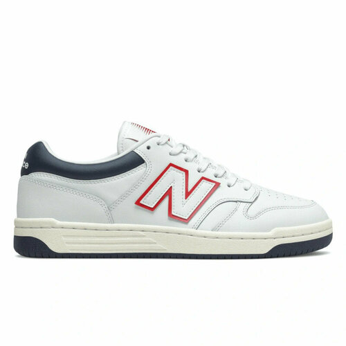 фото Кеды new balance 480, полнота f, размер 7,5 us, белый/черный/красный