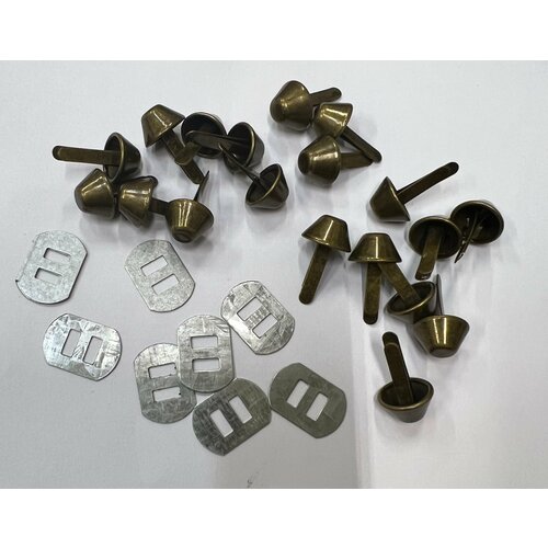 Ножки для сумокпуклиXL ZOLO 12ммХ6мм цвет черный никель гвоздик20шт в упаковкедля сумок чемоданов барсеток рюкзаков 399₽