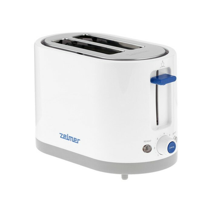 фото Тостер Zelmer ZTS7385, 750 Вт, 7 режимов прожарки, 2 тоста, белый