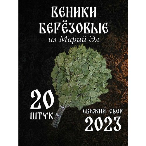 Веник березовый для бани 20 штук Марий Эл, сбор 2023 года