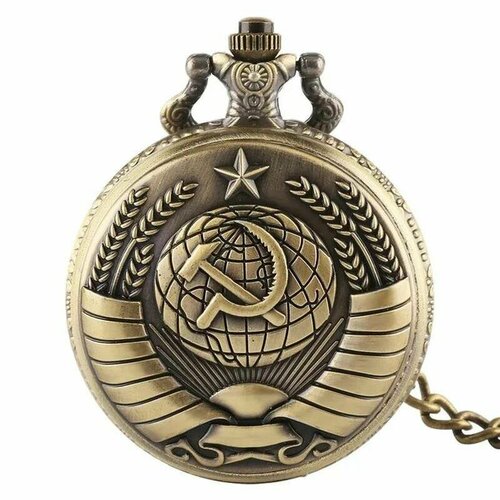 фото Карманные часы ссср бронзовые, коричневый time lider