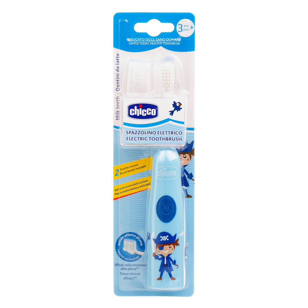 Chicco Зубная щетка электрическая детская синяя, от 3 лет - фото №5
