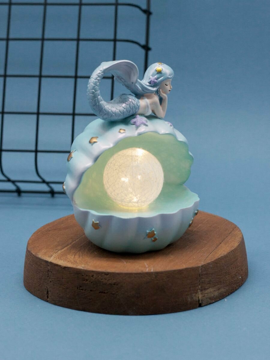 Ночник, светильник детский Pearl mermaid light blue