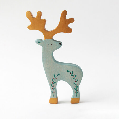 Мастерская Михеевых / Олень Дубовый листочек / Деревянная фигурка-игрушка