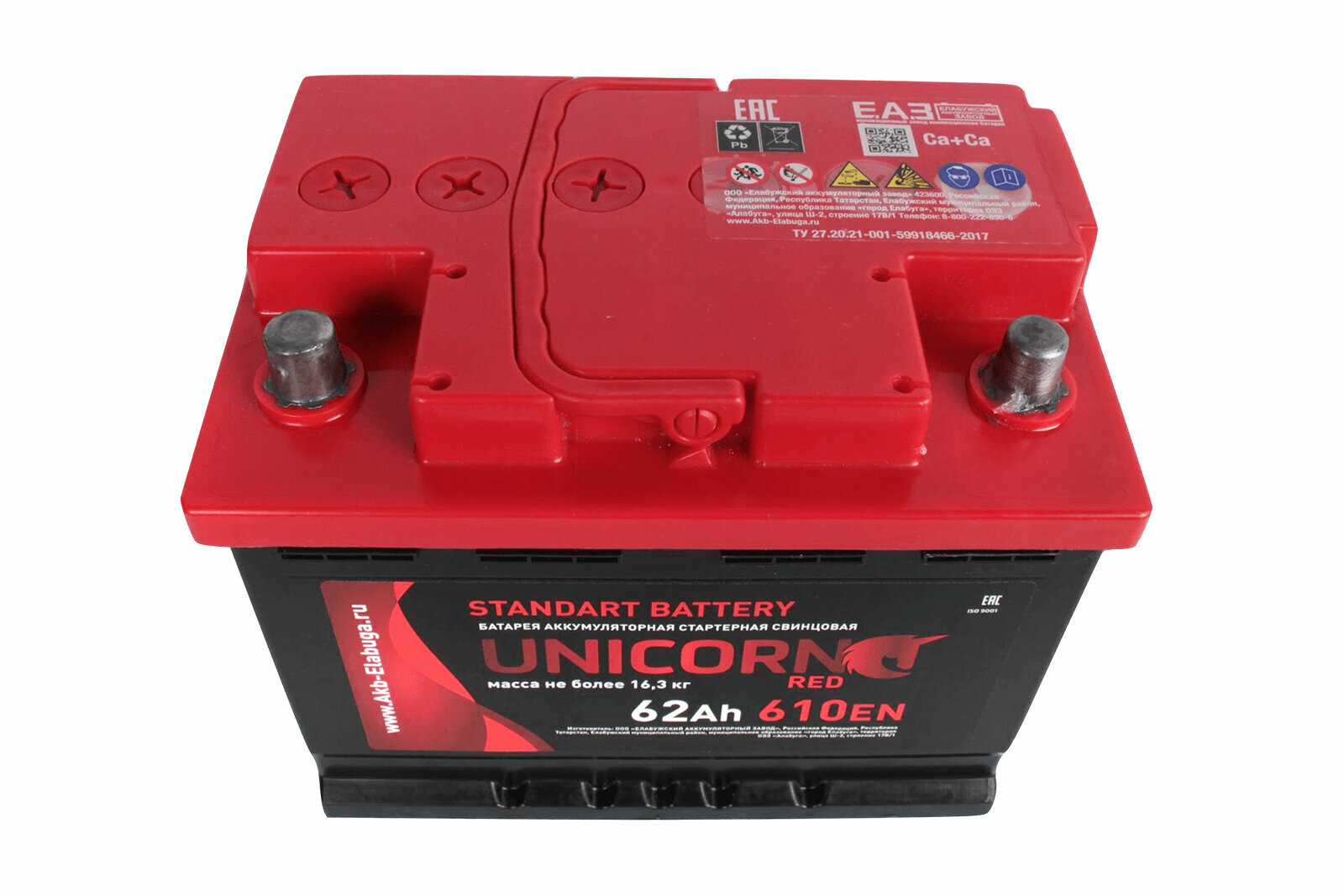 Аккумуляторная батарея UNICORN Red 6СТ62