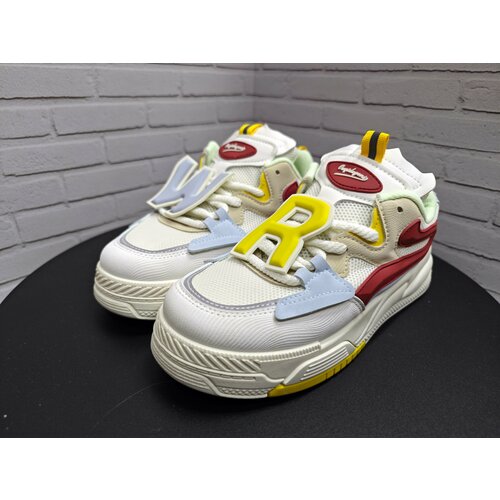 фото Кроссовки , полнота 7, размер 39, белый, красный sonandgod