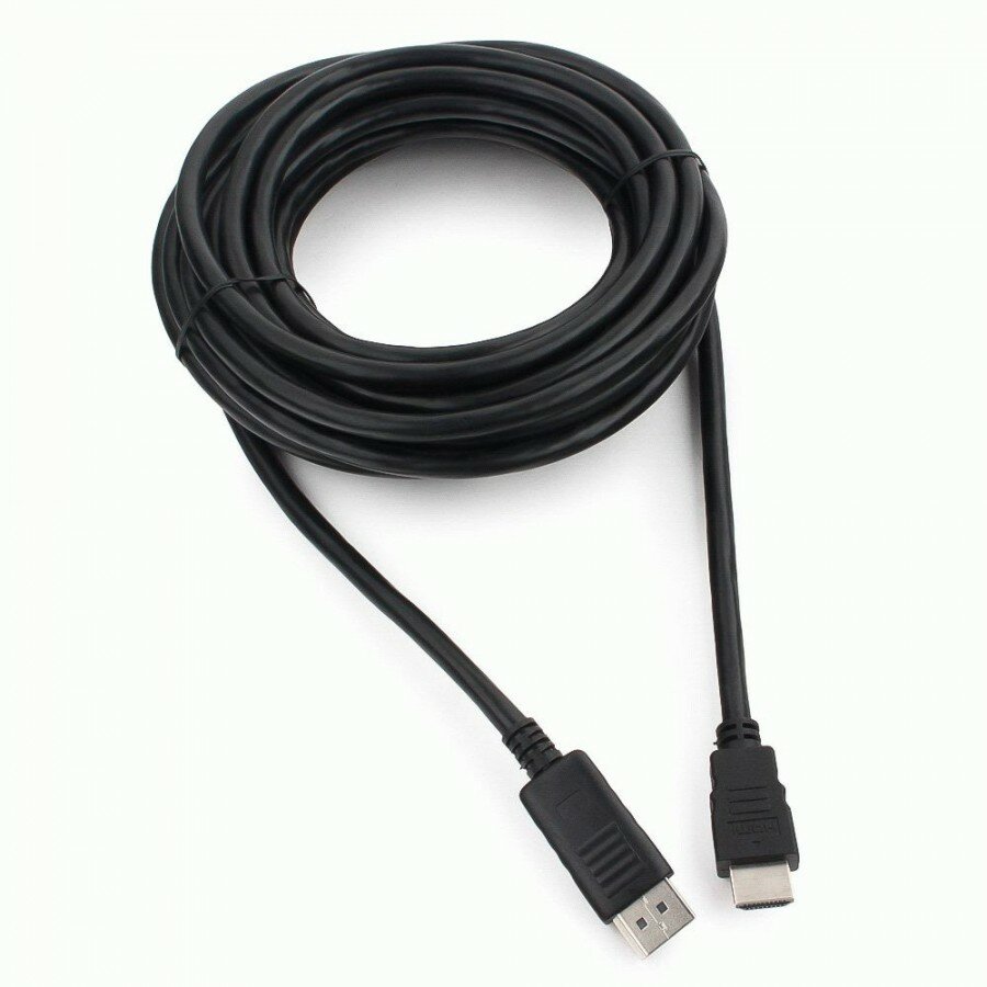 Кабель DisplayPort Cablexpert CC-DP-HDMI-7.5M круглый черный - фото №4