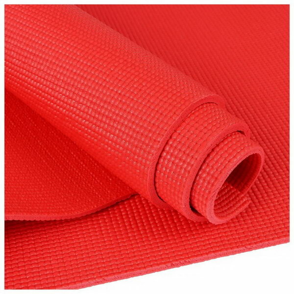 Коврик для йоги 173х61х0.6 см, цвет красный