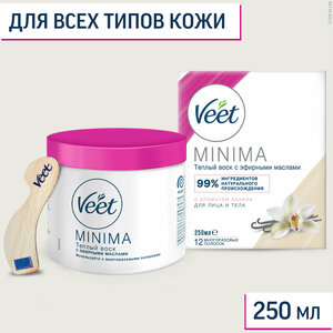 Теплый воск для эпиляции с эфирными маслами Veet MINIMA, 250мл