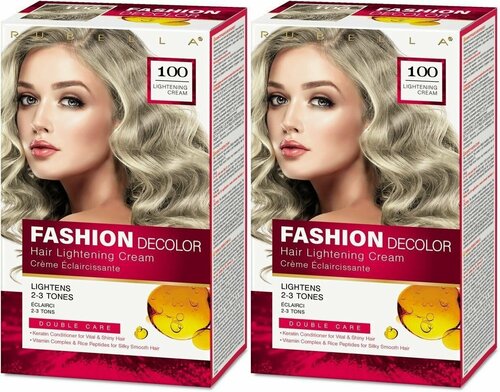 Rubella Стойкая крем-краска для волос Fashion Color 100 Осветляющий крем, 50 мл, 2шт