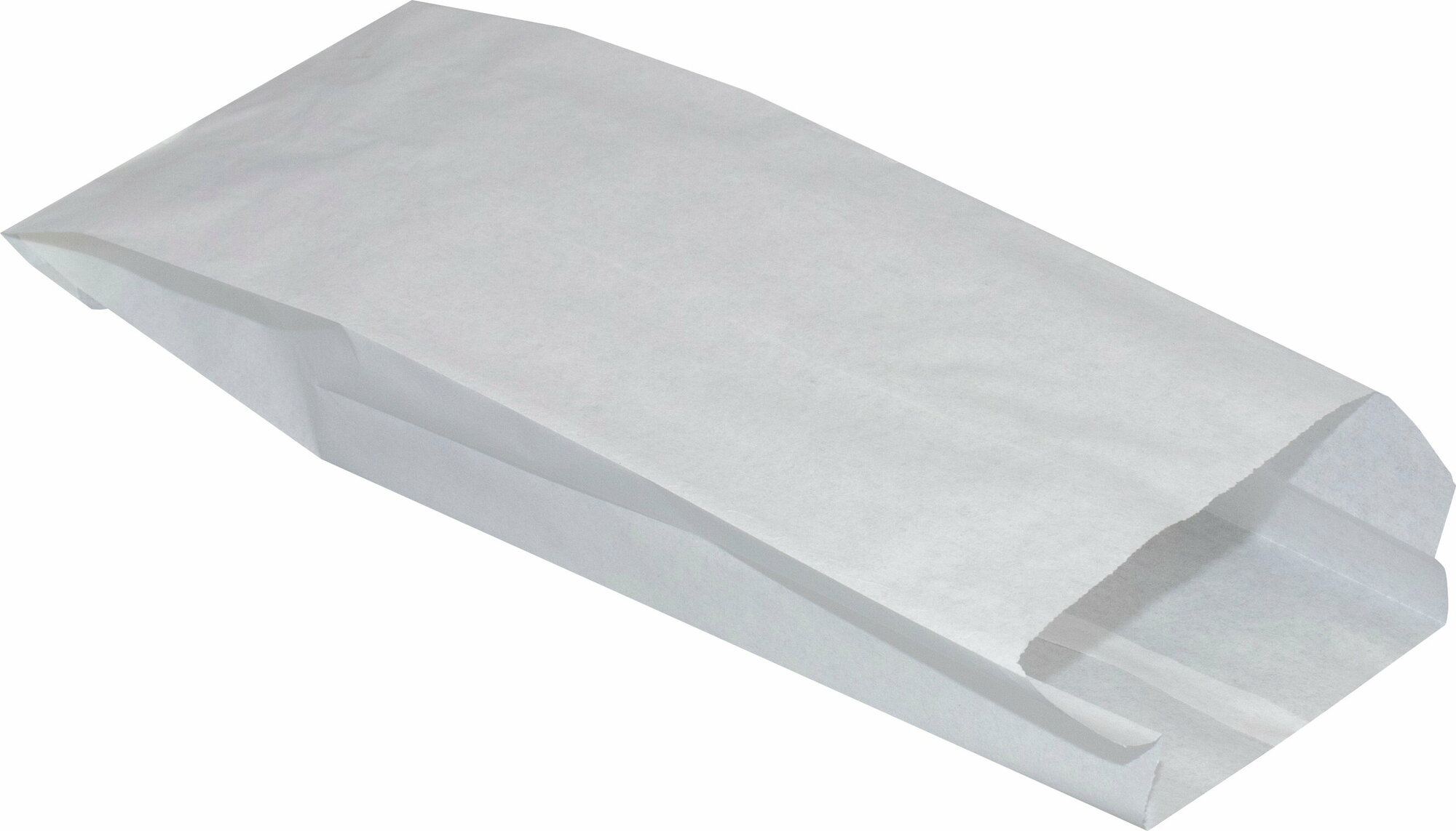 Пакет бумажный 90х40х205мм белый ВПМ-40г плоское дно уп/100шт